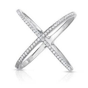 Infinity Elegant Criss-Cross 925 Sterling Silver Ring